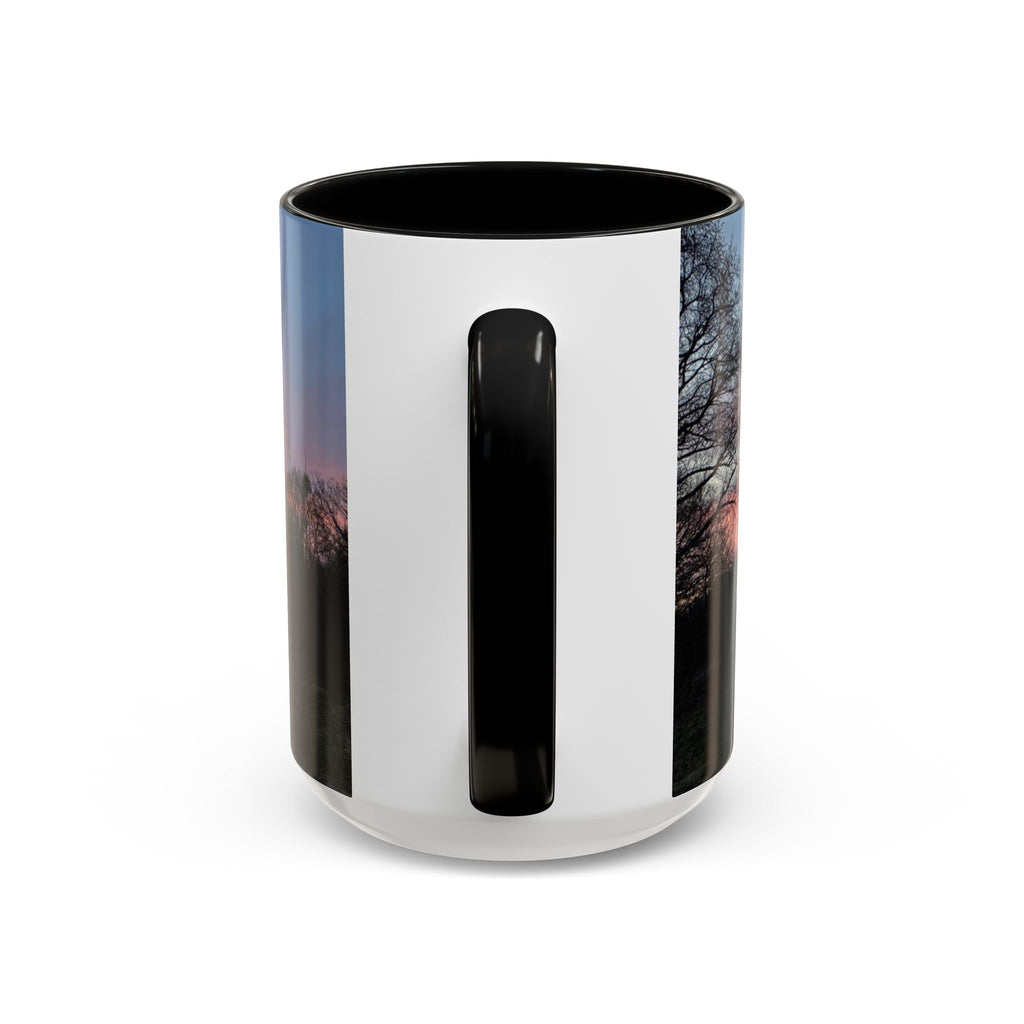 Sunset Silhouette In Derby, UK Coffee Mug — Scenic Tree Silhouette at Dusk (11/15oz)