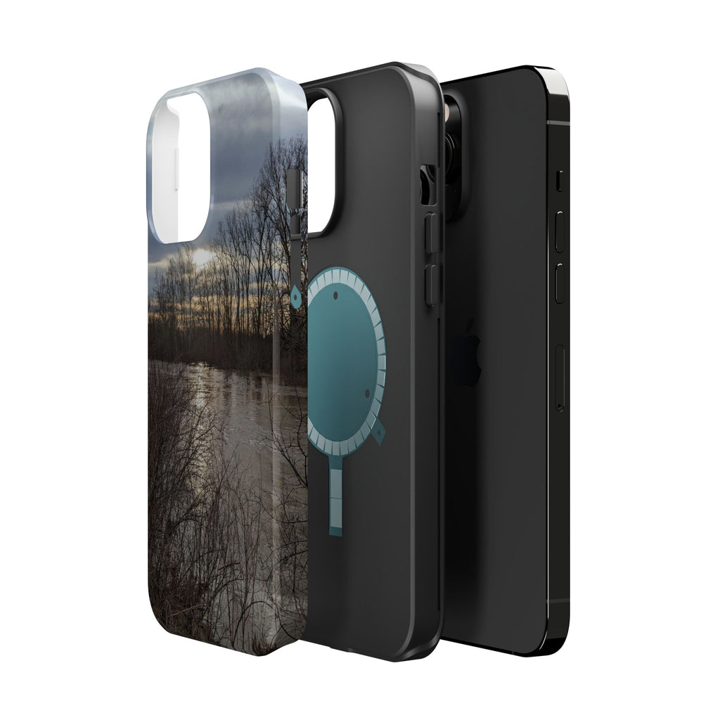 Phone Case — Moody Winter River Landscape Magnetic Impact-Resistant Case