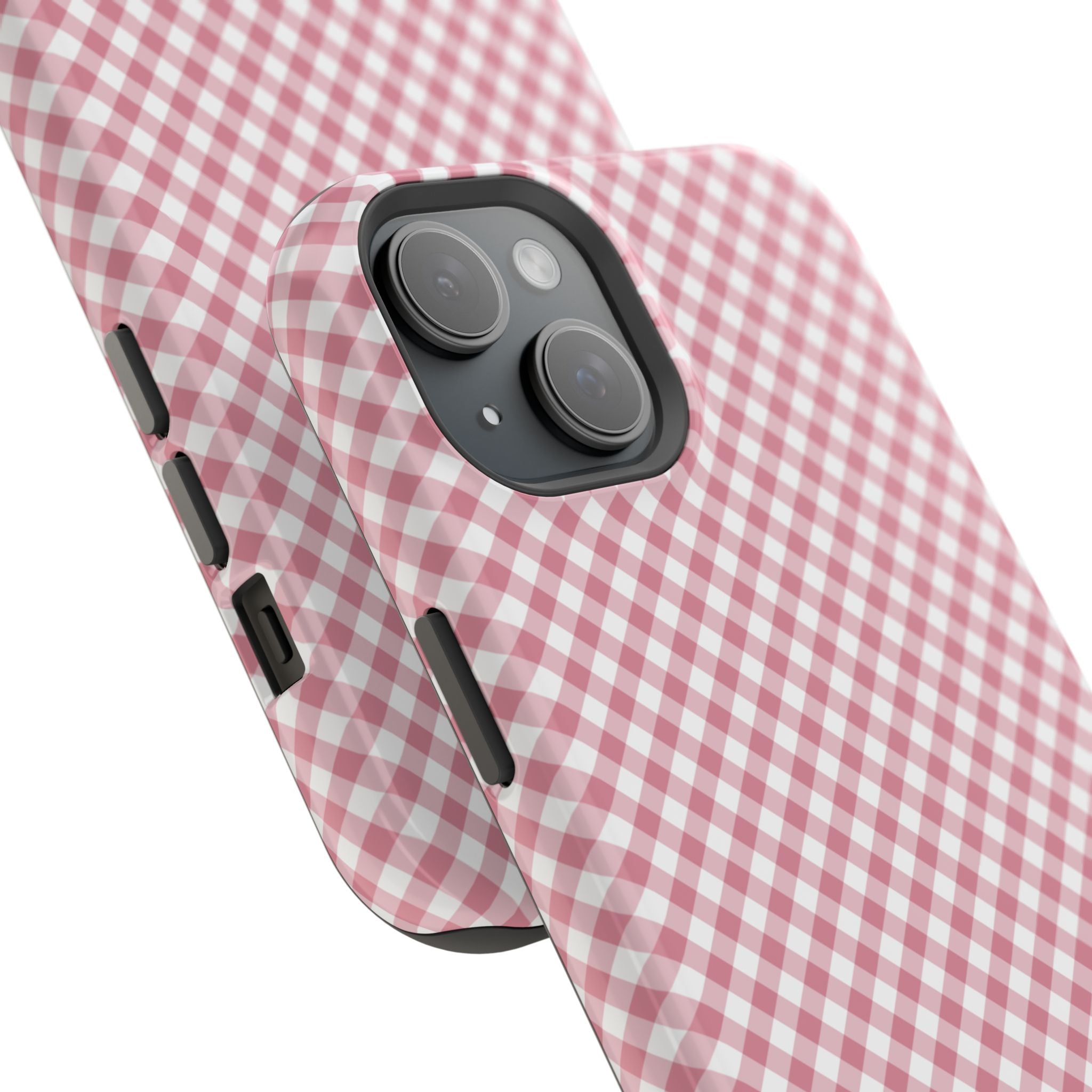 Pink Gingham Magnetic Impact-Resistant Phone Case