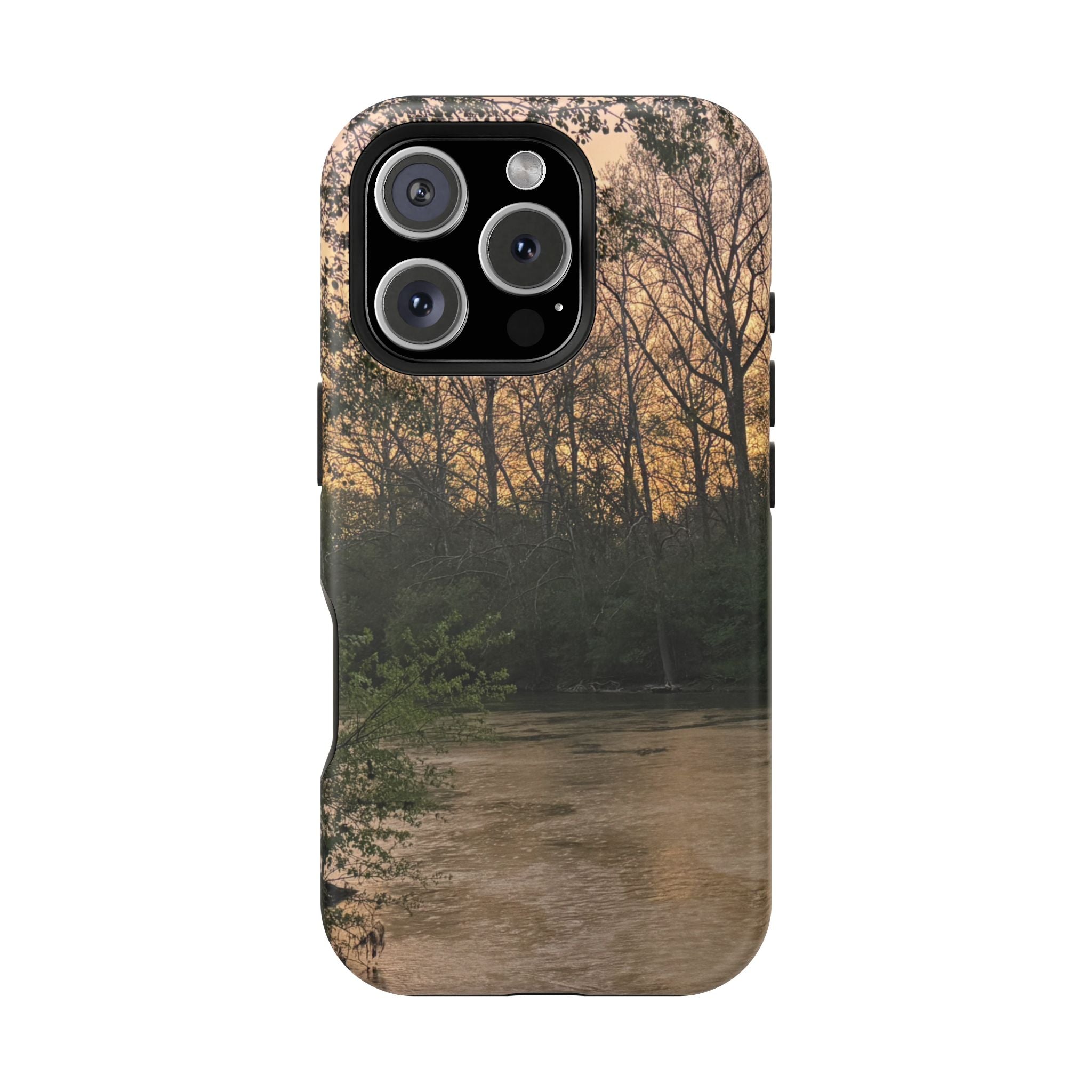 Nature River Sunset Phone Case — Magnetic Impact‑Resistant
