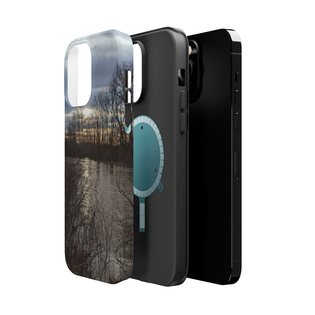 Phone Case — Moody Winter River Landscape Magnetic Impact-Resistant Case