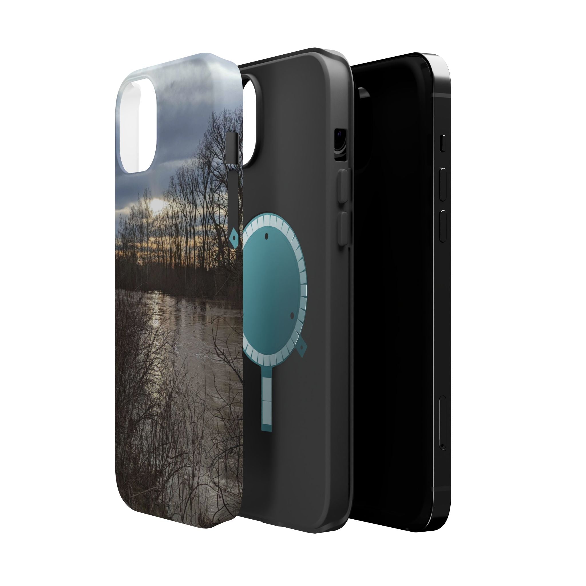 Phone Case — Moody Winter River Landscape Magnetic Impact-Resistant Case