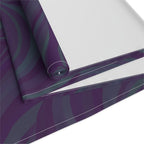 Purple Swirl Table Runner — Abstract Floral Pattern Dining Decor