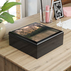 Scenic River Sunset Jewelry Box - Elegant Lacquer Keepsake