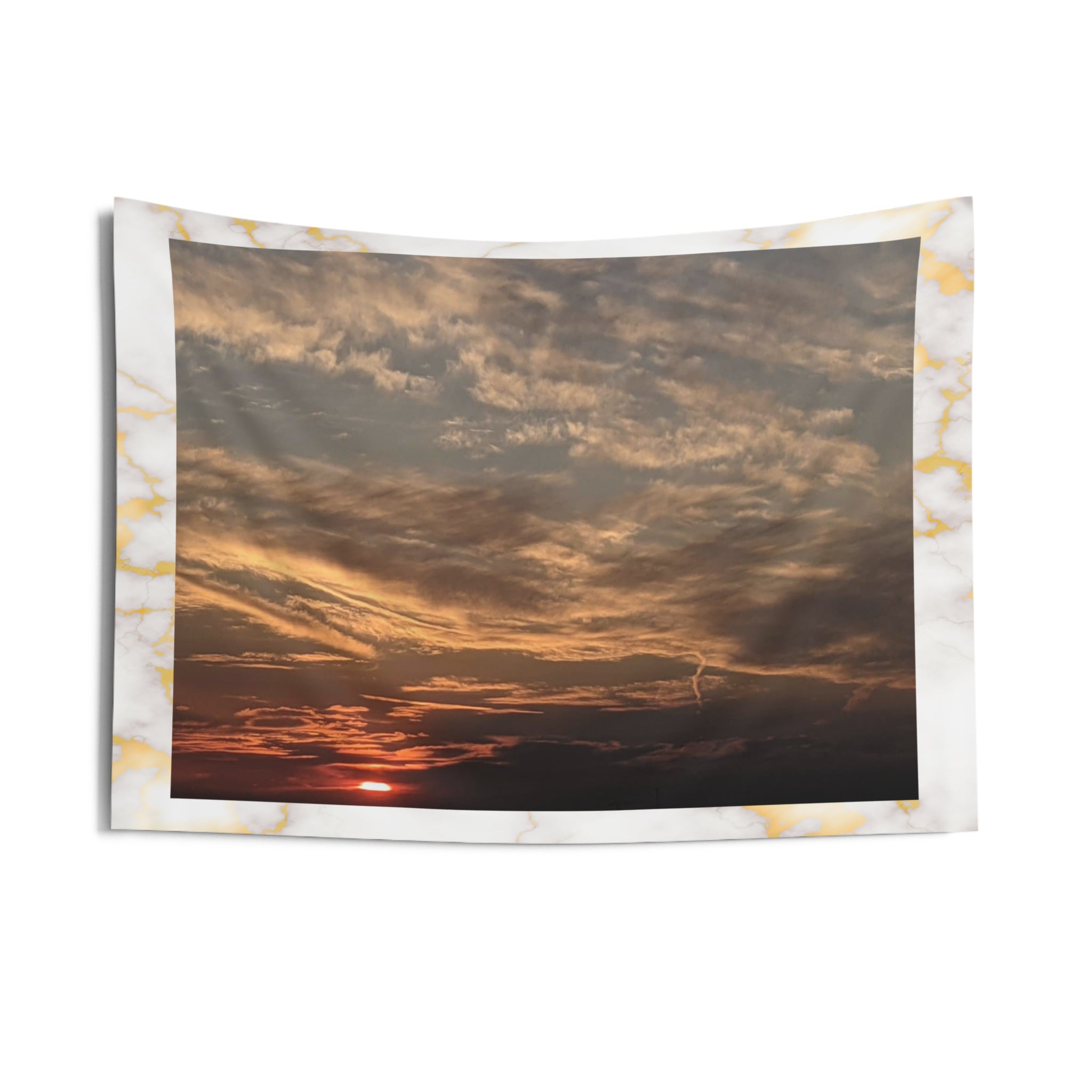 Sunrise Sky Tapestry — Marble Frame Wall Hanging