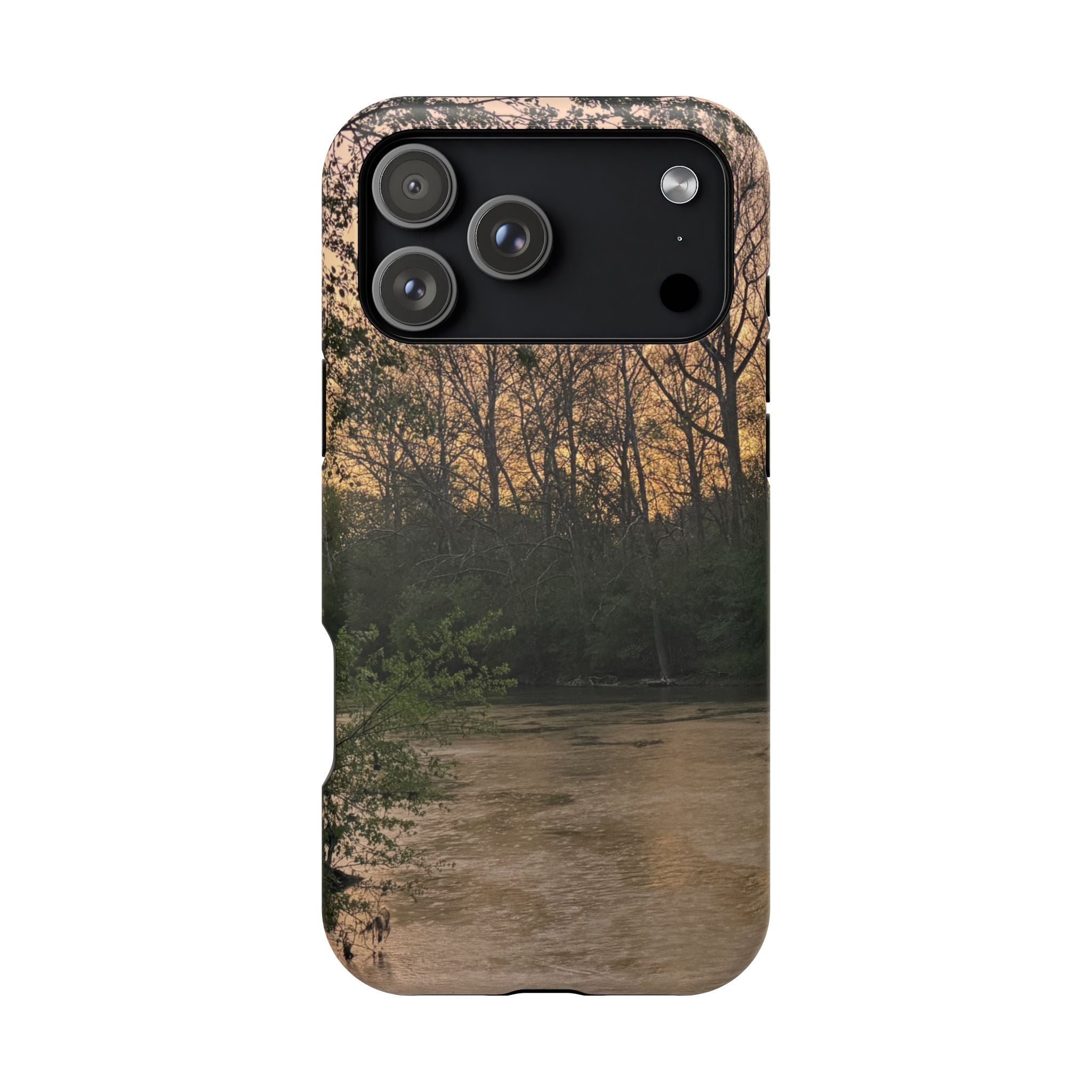 Nature River Sunset Phone Case — Magnetic Impact‑Resistant