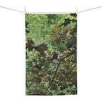 Forest Canopy Microfiber Tea Towel — Green Leaf Nature Print