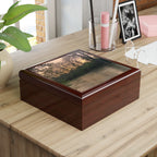 Scenic River Sunset Jewelry Box - Elegant Lacquer Keepsake