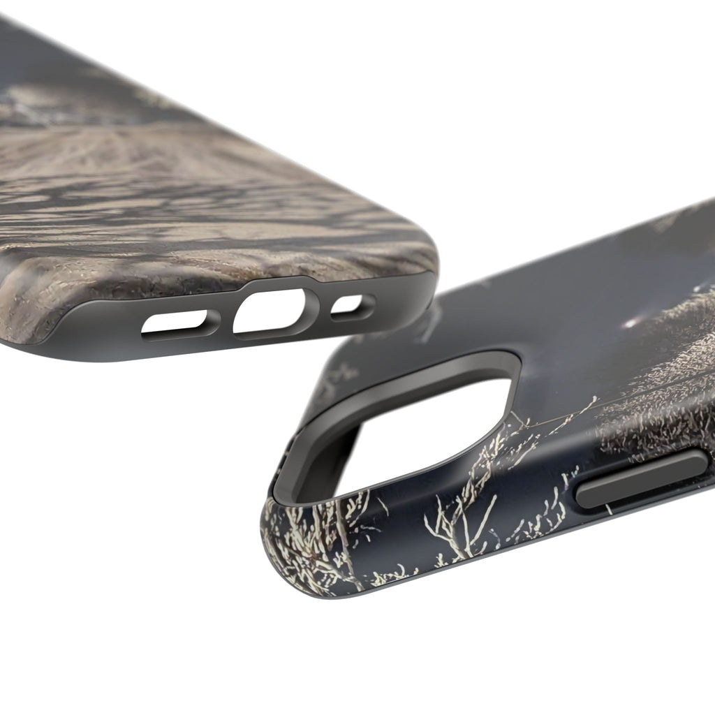 Winter Night Snow Road Magnetic Impact-Resistant Phone Case