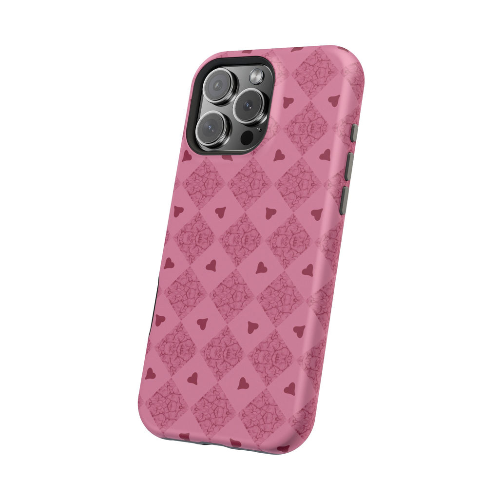 Pink Vintage Hearts Magnetic Impact-Resistant Phone Case