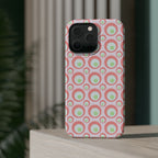 Pink Retro Circles Magnetic Impact-Resistant Phone Case
