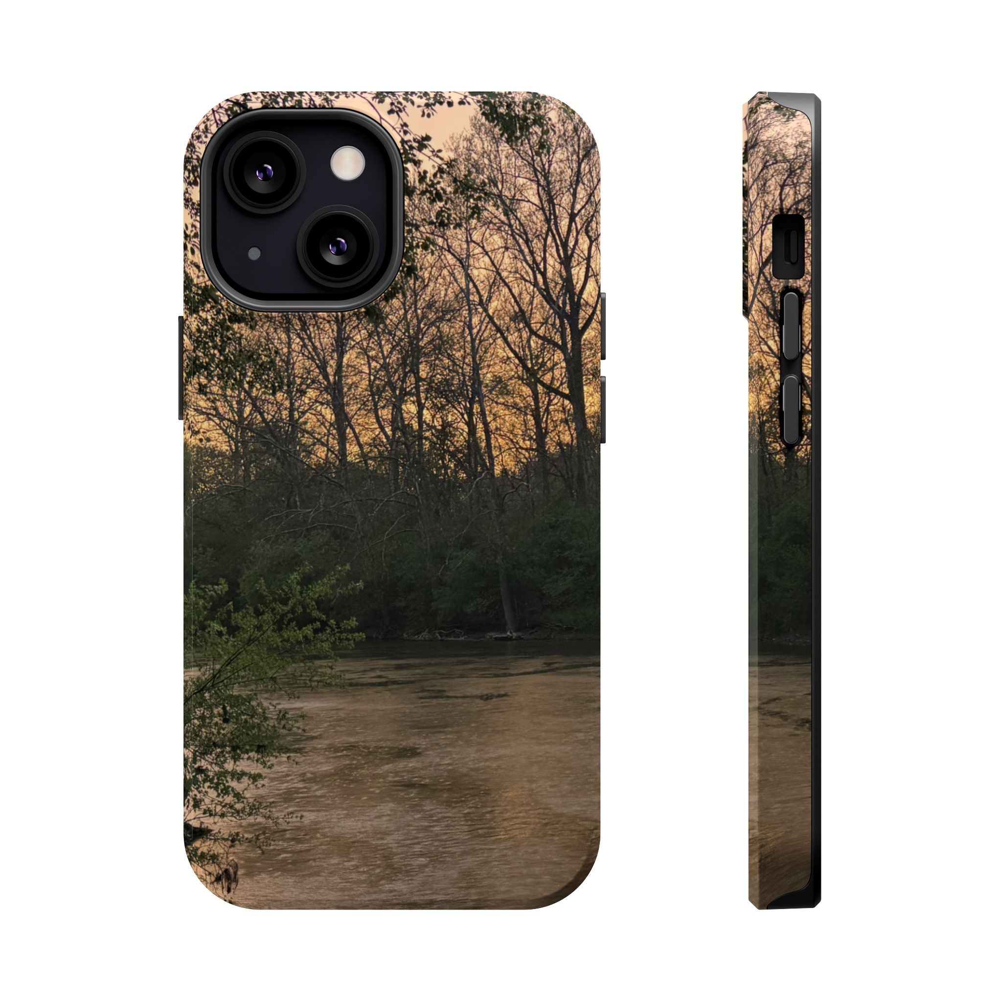 Nature River Sunset Phone Case — Magnetic Impact‑Resistant