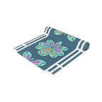 Floral Mosaic Table Runner — Teal Boho Dining Decor