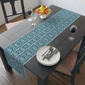 Colourful Floral Geometric Table Runner — Mediterranean-Inspired Cotton-Poly Dining Decor