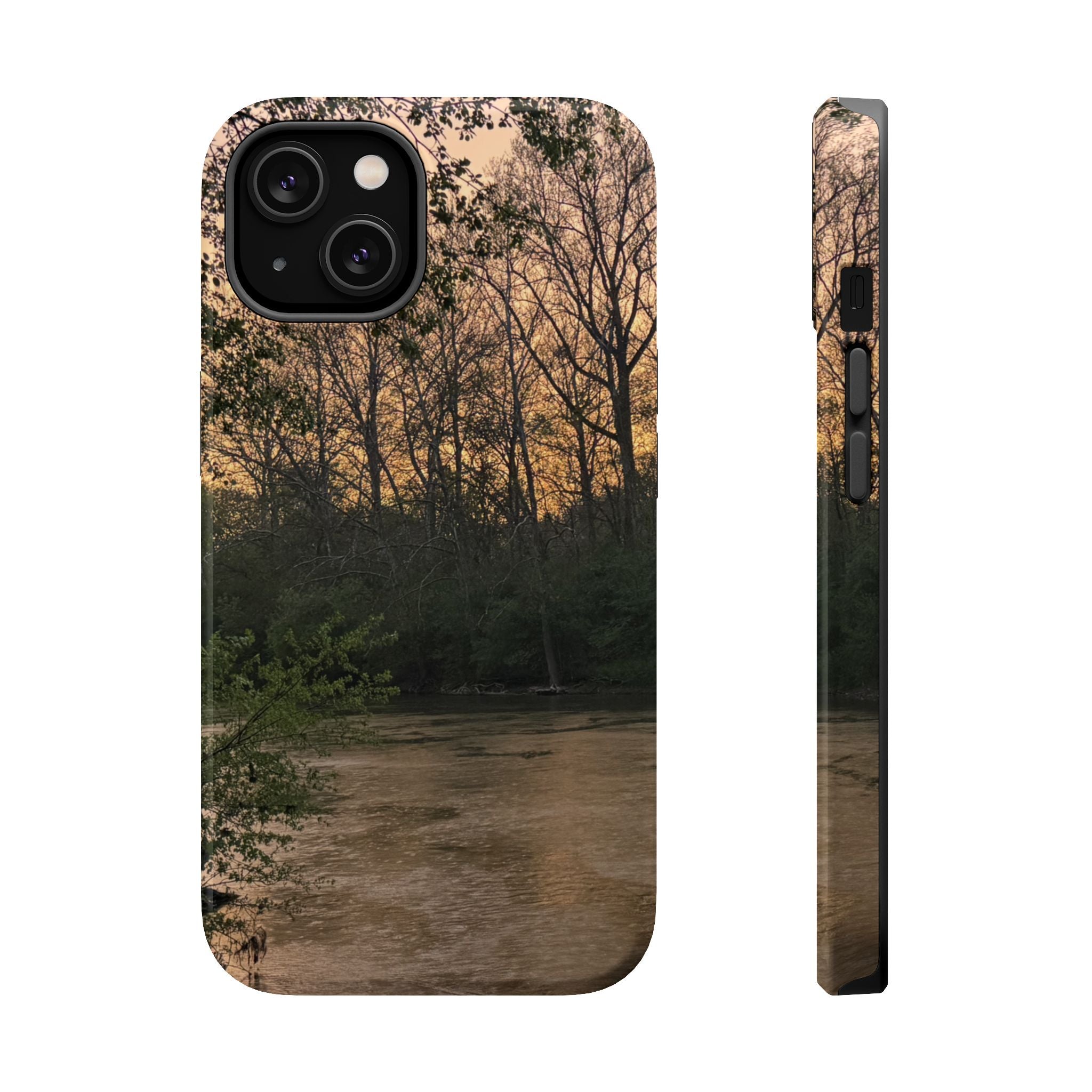 Nature River Sunset Phone Case — Magnetic Impact‑Resistant