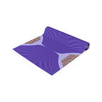 Purple Geometric Table Runner — Modern Abstract Dining Accent
