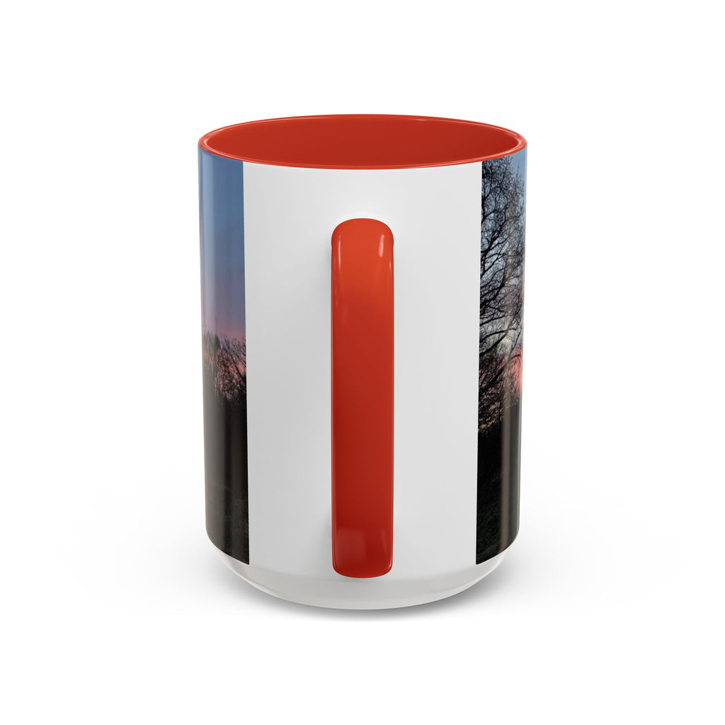 Sunset Silhouette In Derby, UK Coffee Mug — Scenic Tree Silhouette at Dusk (11/15oz)