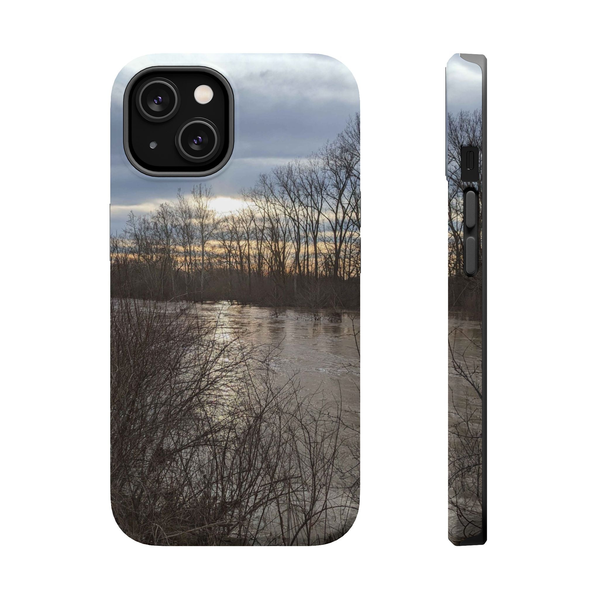 Phone Case — Moody Winter River Landscape Magnetic Impact-Resistant Case