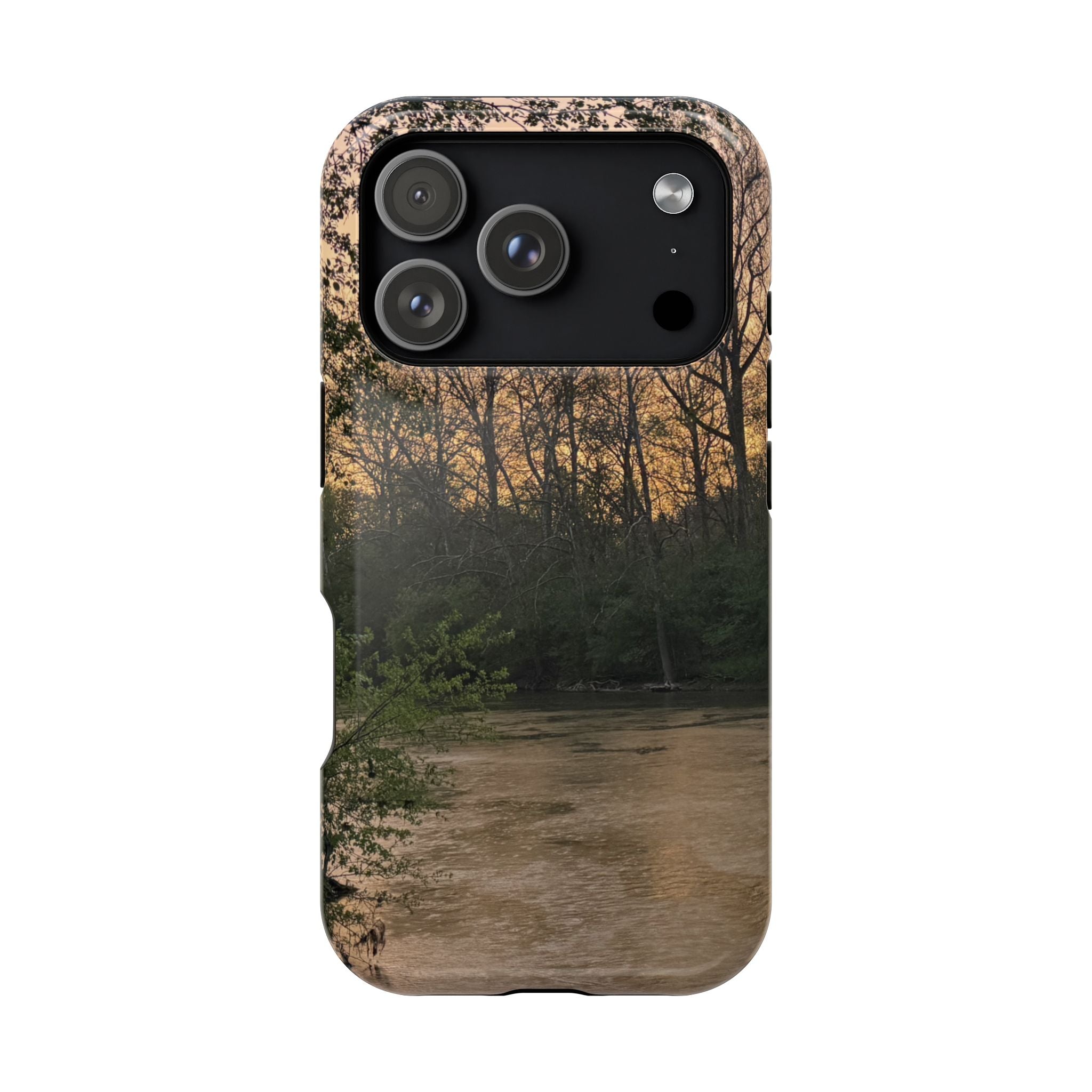 Nature River Sunset Phone Case — Magnetic Impact‑Resistant