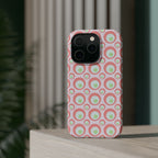 Pink Retro Circles Magnetic Impact-Resistant Phone Case