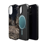 Winter Night Snow Road Magnetic Impact-Resistant Phone Case