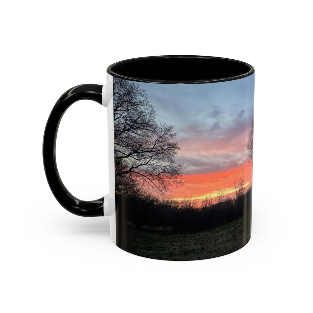 Sunset Silhouette In Derby, UK Coffee Mug — Scenic Tree Silhouette at Dusk (11/15oz)