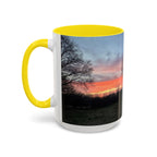 Sunset Silhouette In Derby, UK Coffee Mug — Scenic Tree Silhouette at Dusk (11/15oz)