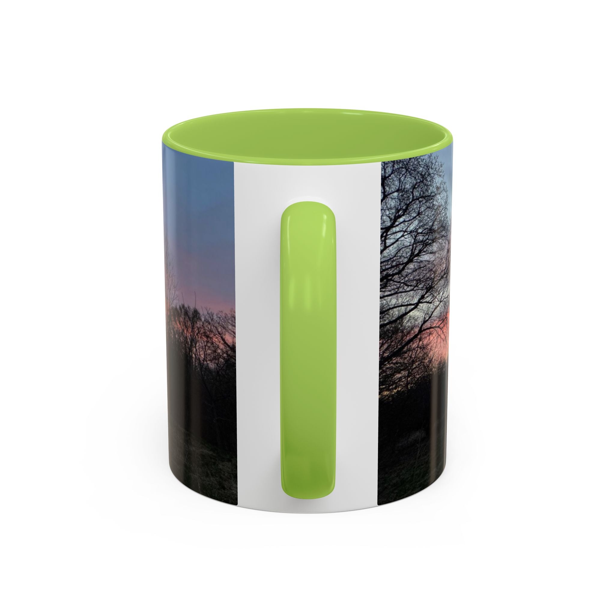 Sunset Silhouette In Derby, UK Coffee Mug — Scenic Tree Silhouette at Dusk (11/15oz)