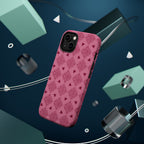 Pink Vintage Hearts Magnetic Impact-Resistant Phone Case