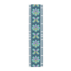 Floral Mosaic Table Runner — Teal Boho Dining Decor