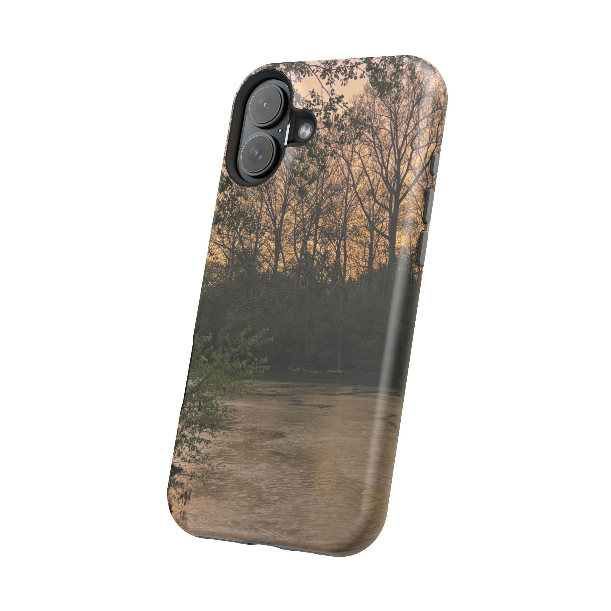 Nature River Sunset Phone Case — Magnetic Impact‑Resistant