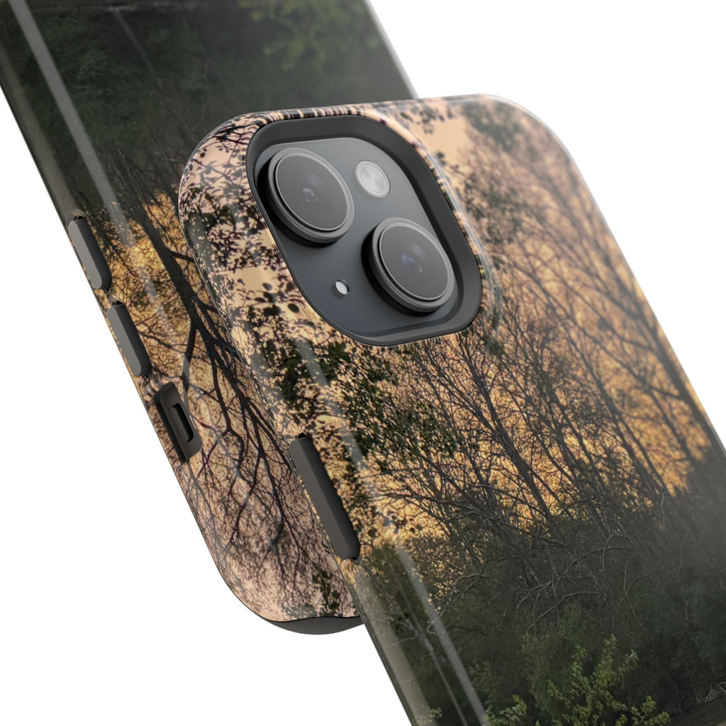 Nature River Sunset Phone Case — Magnetic Impact‑Resistant