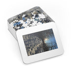 Winter Snowy Path Jigsaw Puzzle with Tin