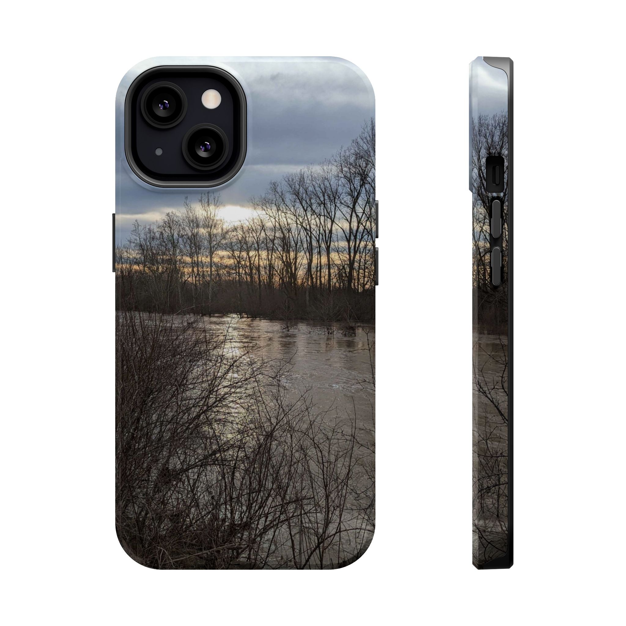 Phone Case — Moody Winter River Landscape Magnetic Impact-Resistant Case
