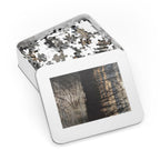 Lake at Dusk Jigsaw Puzzle with Tin — Scenic Sunset Puzzle