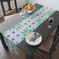 Floral Geometric Table Runner — Pastel Heart & Petal Pattern