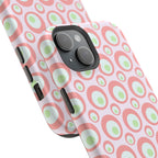 Pink Retro Circles Magnetic Impact-Resistant Phone Case