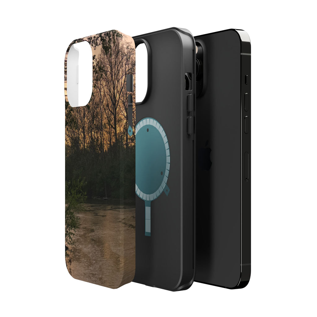 Nature River Sunset Phone Case — Magnetic Impact‑Resistant