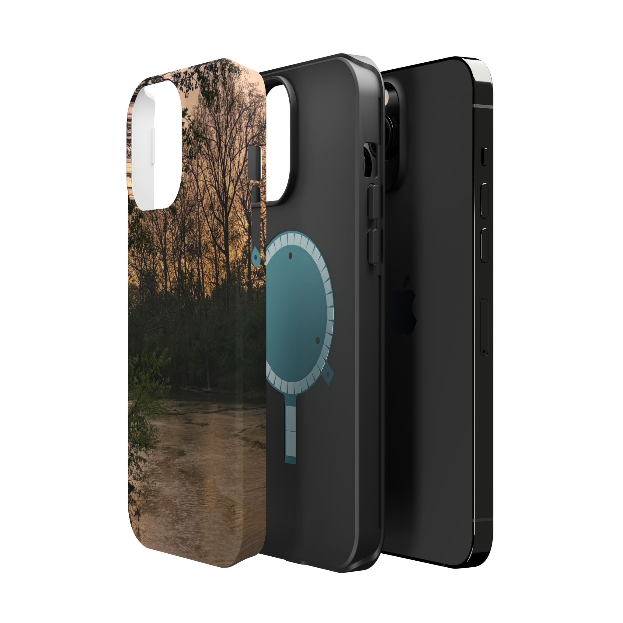 Nature River Sunset Phone Case — Magnetic Impact‑Resistant