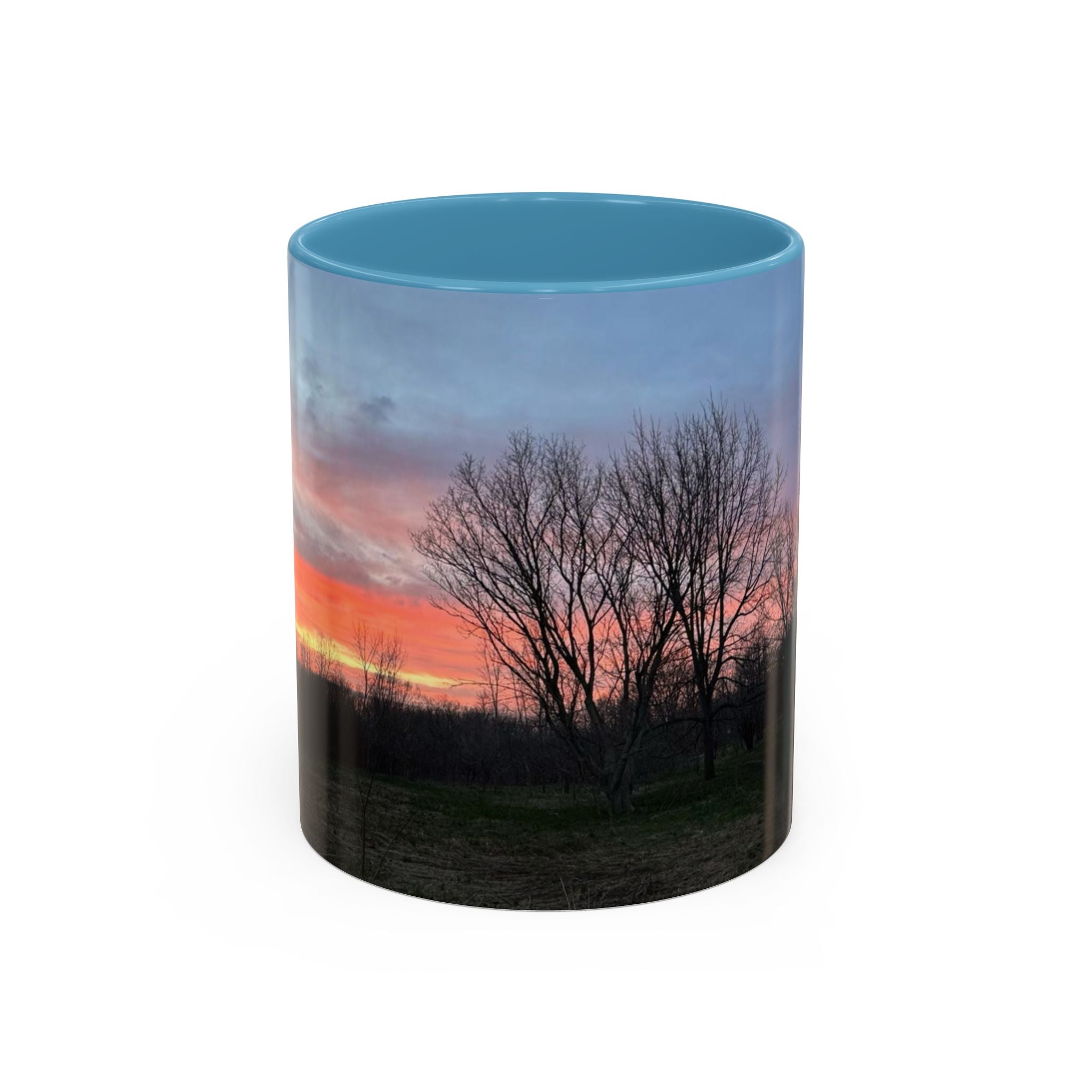 Sunset Silhouette In Derby, UK Coffee Mug — Scenic Tree Silhouette at Dusk (11/15oz)