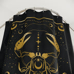 Scorpio Zodiac Shower Curtain — Gold Scorpion Astrology Bathroom Decor