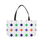 Diamond Dot Weekender Tote Bag — Colorful Geometric Beach & Travel Tote