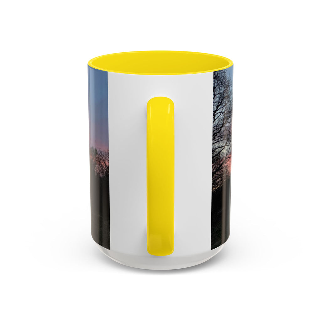 Sunset Silhouette In Derby, UK Coffee Mug — Scenic Tree Silhouette at Dusk (11/15oz)