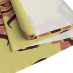 Botanical Sunburst Table Runner — Earth Tone Floral Pattern