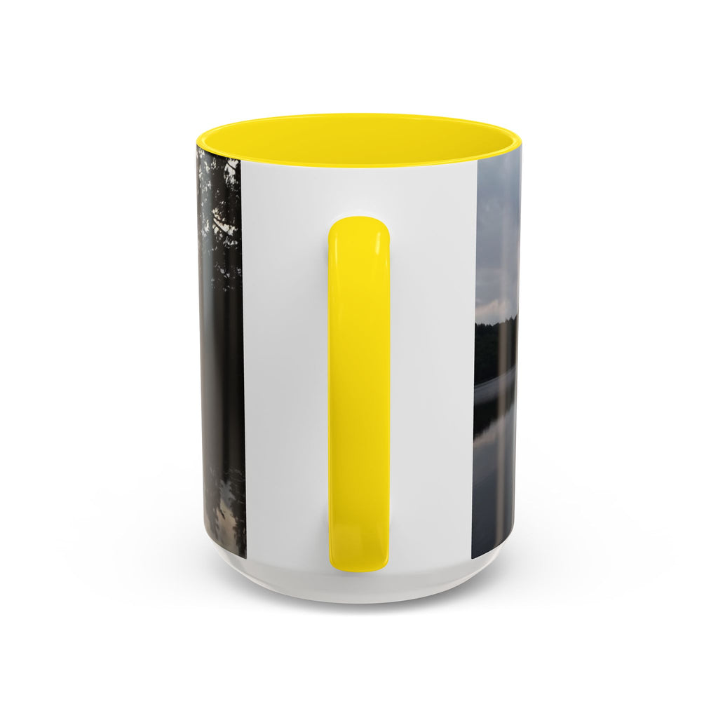 Lake Sunset Accent Coffee Mug — Scenic Reflection Photography 11/15oz