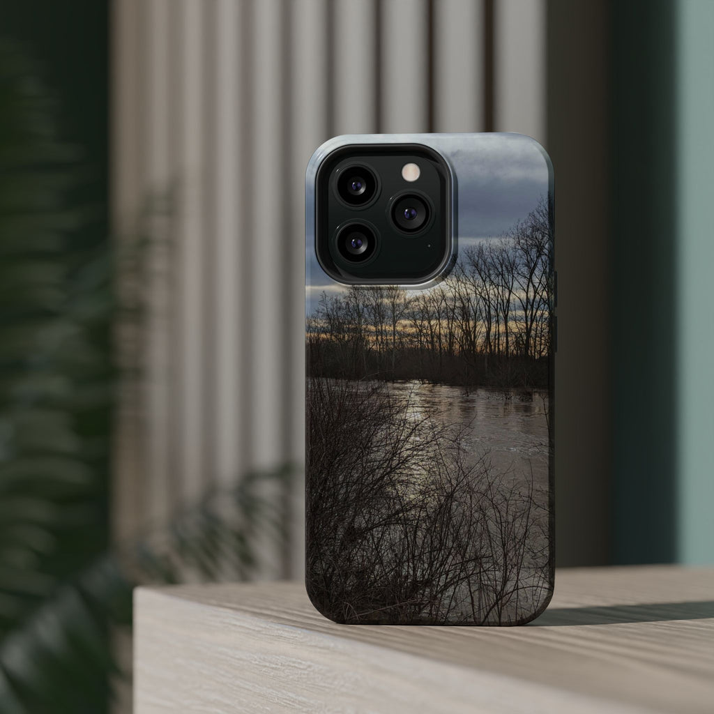 Phone Case — Moody Winter River Landscape Magnetic Impact-Resistant Case