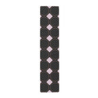 Modern Geo Circle Table Runner — Black & Blush Retro Pattern
