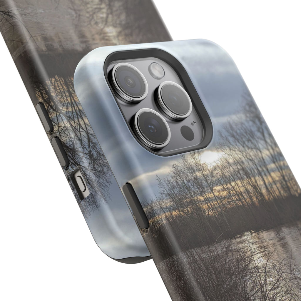Phone Case — Moody Winter River Landscape Magnetic Impact-Resistant Case
