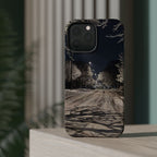 Winter Night Snow Road Magnetic Impact-Resistant Phone Case