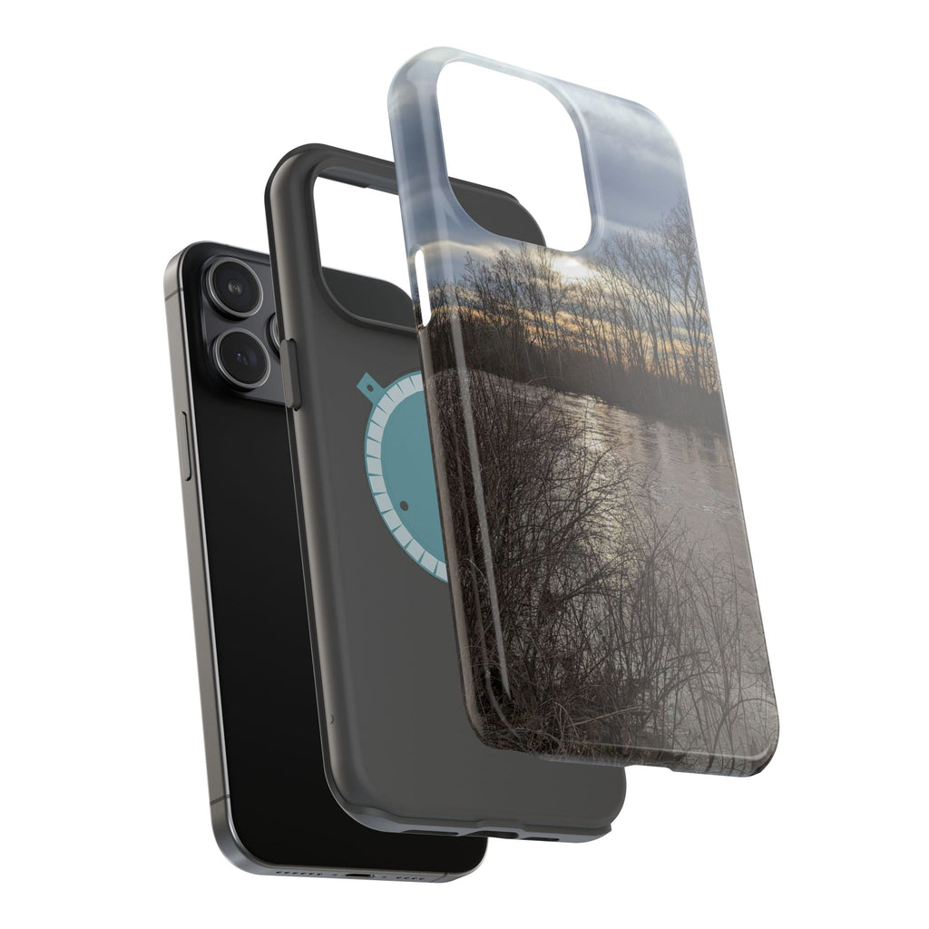 Phone Case — Moody Winter River Landscape Magnetic Impact-Resistant Case